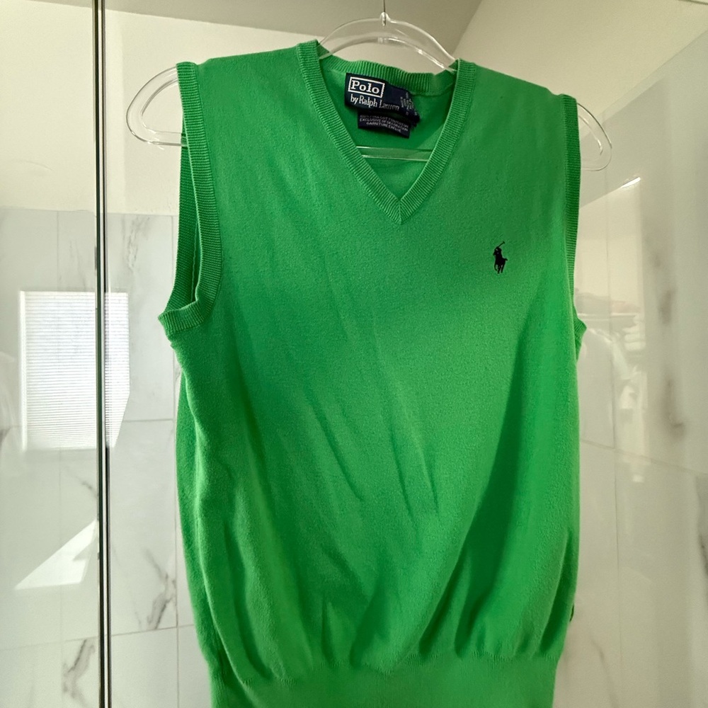 Polo Ralph Lauren Green Sleeveless Sweater Vest